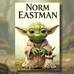 Norm Eastman romance novel cover art of Yoda and Yaddle