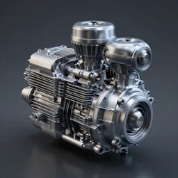 3 d model of motor, unreal 4, hith detail, global illumination, octane render,