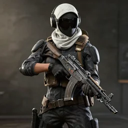 a ghost as a rainbow six siege operator, 4 k, highly detailed