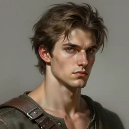 portrait of rugged young male ranger muscular fantasy intricate elegant headshot portrait detailed face coherent face highly detailed digital painting artstation concept art smooth sharp focus illustration art by artgerm and greg rutkowski and alphonse mucha