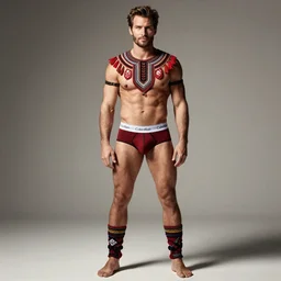 still of henry cavill in ethnic clothing, inverted triangle, lean body type, calvin klein photography, underwear ad, intricate, [ 4 k photorealism ]!!, cgsociety contest winner, full - body!
