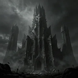 an abandoned kingdom, monolithic, cthulhu, grim dark, film noir, stippled light, dramatic lighting, fog, editorial illustration, detailed, fine texture, matte painting, concept art, artstation
