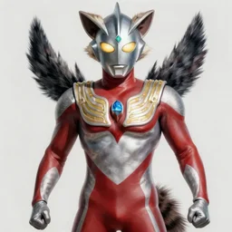 Ultraman exposed to the symbiote and became Rocket Raccoon. concept art,high detailed,fine art,trending on Artstation, smooth draw,Sharp focus.