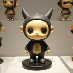 cartoon occult sculpture toy on display