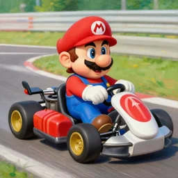 mario kart, oil painting renascentist