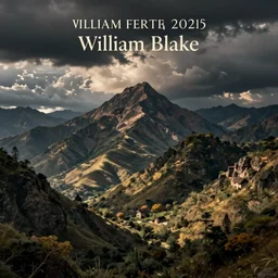 mythological landscape in the style of william blake