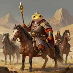 Cute anthropomorphic Gecko in turkic khaganate, khitan, lord, war, knight, warrior, turkic bravery, cover art, Mongol, altai, altaic, horse, mongol, mongolia, soldier, turk, turkey, ultra wide lens shot, pretty, beautiful, DnD character art portrait, matte fantasy painting, DeviantArt Artstation, by Jason Felix by Steve Argyle by Tyler Jacobson by Peter Mohrbacher, cinematic lighting
