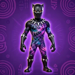 a all over print, portrait of black panther, native tribal trippy background, purple neon glow, tie dye, one piece art style, cartoon, anime, digital art