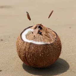 you can throw it or use it as firewood,, silly, coconut,