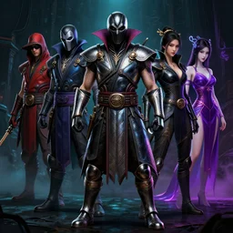 concept art fot mortal kombat costumes, alterd carbon, vampre the masquerade, geisha, neon, atmospheric, detailed intricate render, fibbonacci, dark atmosphere, detailed illustration, hd, 4 k, digital art, overdetailed art, surrealistic, by greg rutkowski, by loish, complementing colors, trending on artstation, deviantart