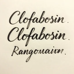 constructed script for the clofabosin language, inspired by cursive handwriting