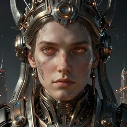 Space ship fantasy city, hyperrealistic mixed media, stunning 3d render inspired art by P. Craig Russell and Barry Windsor-Smith + perfect facial symmetry + dim volumetric lighting, 8k octane beautifully detailed render, post-processing, extremely hyperdetailed, intricate futuristic mechanic parts, epic composition, grim yet sparkling atmosphere, cinematic lighting + masterpiece, trending on artstation