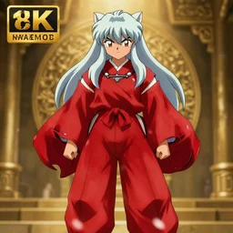 a 1 8 7 8 portait by hasegawa tohaku of inuyasha. dramatical angle, full body, symmetrical, centered, ornate, details, smooth, sharp focus, illustration, realistic, cinematic, artstation, award winning, rgb, unreal engine, octane render, cinematic light, macro, depth of field, gold, blur, 8 k,