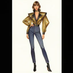 digital fashion illustration in 1980 by Patrick Nagel artist
