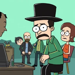 breaking bad scene in the style of word girl