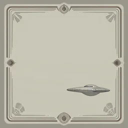 design, starship enterprise from star trek, borders, lines, decorations, muted colors, by jean - baptiste monge