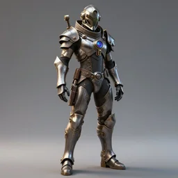 Destiny 2 armor steampunk style, highly detailed, full body shot with helmet, trending on artstation DeviantArt Pinterest Photorealistic HD 8k highlights and shadow detailed High Resolution