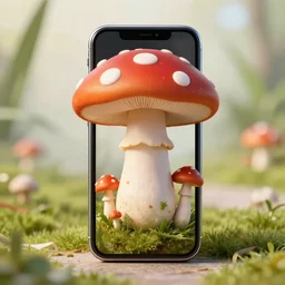 photo of an iphone shaped like a mushroom, a mushroom phone model