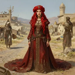 a full body portrait of a beautiful post apocalyptic offworld farmers district bedouin blind pulp fiction scarlet wild rogue barbarian leper begging by the roadside, intricate, elegant, highly detailed, digital painting, artstation, concept art, smooth, sharp focus, illustration, art by krenz cushart and artem demura and alphonse mucha