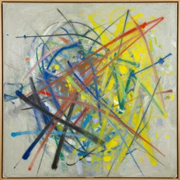 an ugly cheap boring painting by jackson pollock