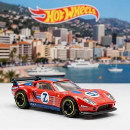 3 5 mm photo of marcello gandini design car like hot wheels model, monaco background, epic cinematic