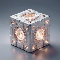 symmetry!! product render poster puzzle cube scifi, glowing lights!! intricate, elegant, highly detailed, artstation, concept art, smooth, sharp focus, illustration, art by artgerm