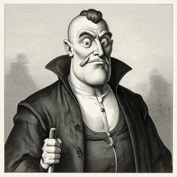 Portrait Hank Hill Vampire Plumber greg rutkowski jacques callot albrecht durer jen bartel gustav dore engraved ink stamp aquatint etching intaglio 4k artstation wikiart wikipedia