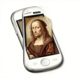 concept art cell phone in the style of leonardo davinci