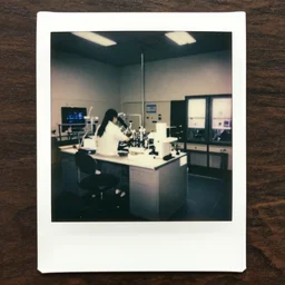 aged polaroid photo of scp 1 9 laboratory