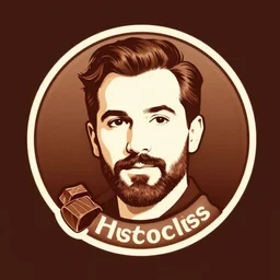 a chocolates logo, illustration, portrait