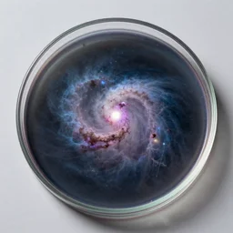a nebula inside a petri dish