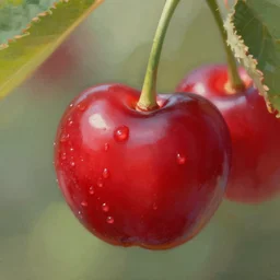 beautiful digial painting of a close - up cherry, by greg rutkowski, trending on artstation, volumetric light.
