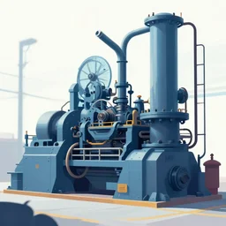 industrial machinery by petros afshar, beautiful digital illustration, cool color scheme