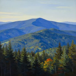 epic landscape of the blue ridge mountains, greg rutkowski, giclee, high resolution