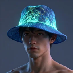 glowwave hat, au naturel, hyper detailed, digital art, trending in artstation, cinematic lighting, studio quality, smooth render, unreal engine 5 rendered, octane rendered, art style by klimt and nixeu and ian sprigger and wlop and krenz cushart.