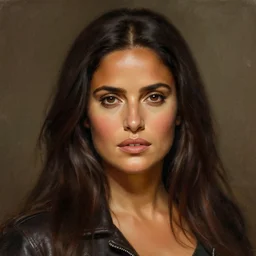 young Salma Hayek as a  replicant  from blade runner , detailed, centered, digital painting, artstation, concept art, donato giancola, Joseph Christian Leyendecker, WLOP, Boris Vallejo, Breathtaking, 8k resolution, extremely detailed, beautiful, establishing shot, artistic, hyperrealistic, beautiful face, octane render