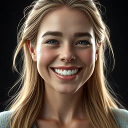 3 d portrait of gina smiling by vitaly bulgarov, ultra hyper realistic, cgi, trending on artstation