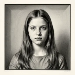 A decent young girl portrait by MC Escher.