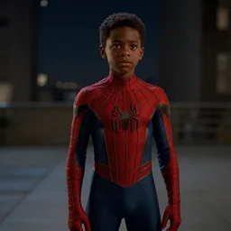 film still of 2 0 year old donald glover as miles morales in spider - man movie, 8 k, night time