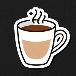 sticker cup of coffee