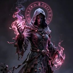 a necromancer pulsing with necrotic energy, art by aelita andre, power auras, sigils, tattered cloth robes, substance 3 d painter, pbr textures, physical based rendering, cinematic, hyper realism, high detail, octane render, unreal engine, 8 k, smooth gradients, high contrast, depth of field, aperture f 2. 8