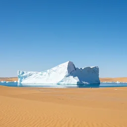 iceberg in middle of the desert
