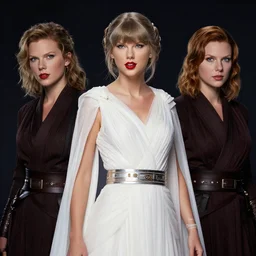 taylor swift as princess leia in star wars, by magali villeneuve and william bouguereau
