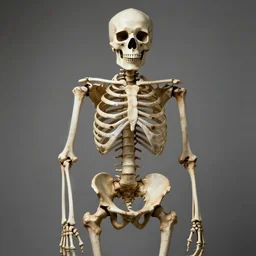 skeleton with its hips in place of his skull and vice versa