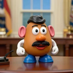 mr. potato head as potus in the oval room