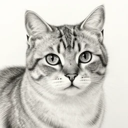 detailed drawing of a cat