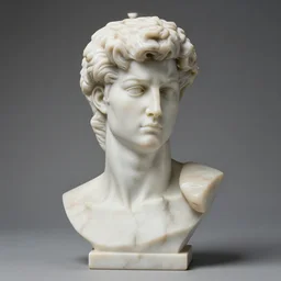 marble sculpture of david bowie