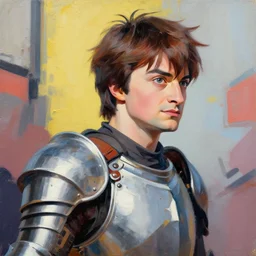 greg manchess portrait painting of partially armored harry potter as overwatch character, medium shot, asymmetrical, profile picture, organic painting, sunny day, matte painting, bold shapes, hard edges, street art, trending on artstation, by huang guangjian and gil elvgren and sachin teng