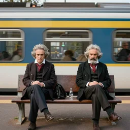 beethoven and karl marx waiting for the train at pinaroo