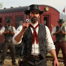 Saul Goodman in Red Dead Redemption 2, train robbery
